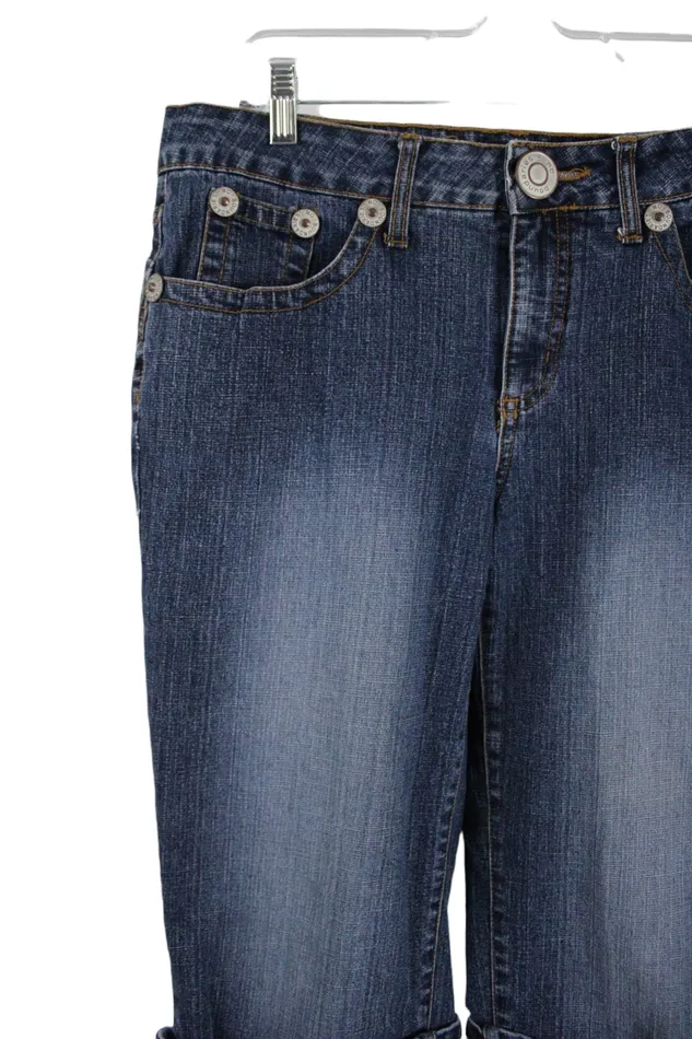 Earrings No Boundaries No Boundaries Stretch Denim Capri 15