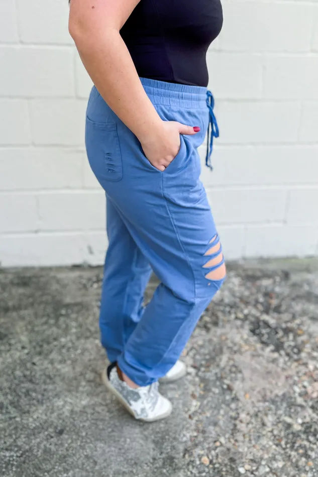 Earrings Oddi Comfort Zone Distressed Jogger Pants