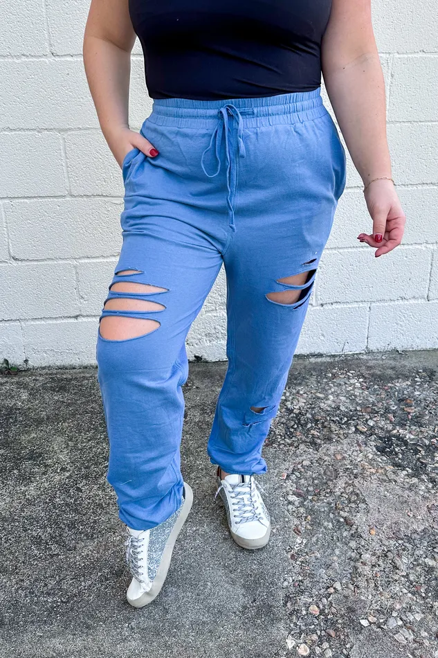 Earrings Oddi Comfort Zone Distressed Jogger Pants