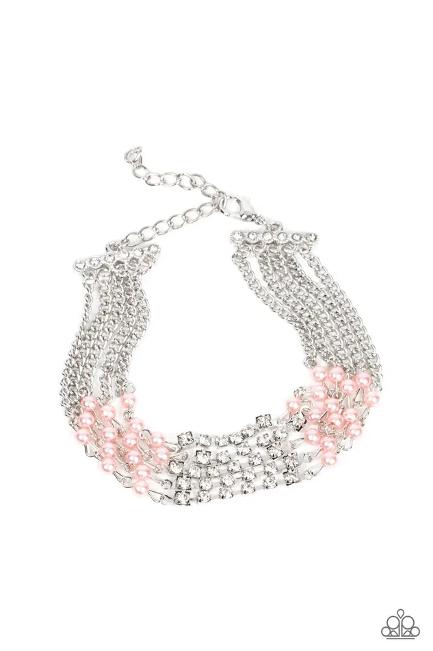 Earrings Paparazzi Accessories Experienced in Elegance Pink