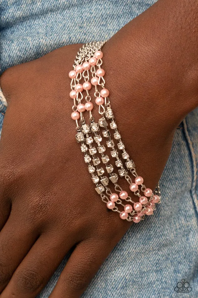 Earrings Paparazzi Accessories Experienced in Elegance Pink