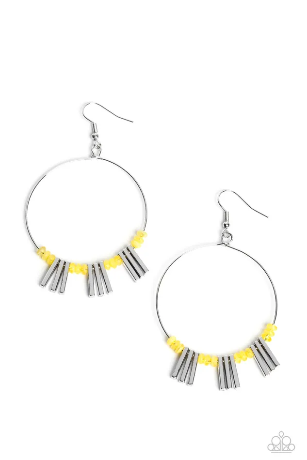 Earrings Paparazzi Accessories Luxe Lagoon Yellow