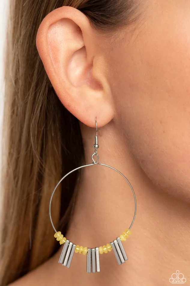 Earrings Paparazzi Accessories Luxe Lagoon Yellow