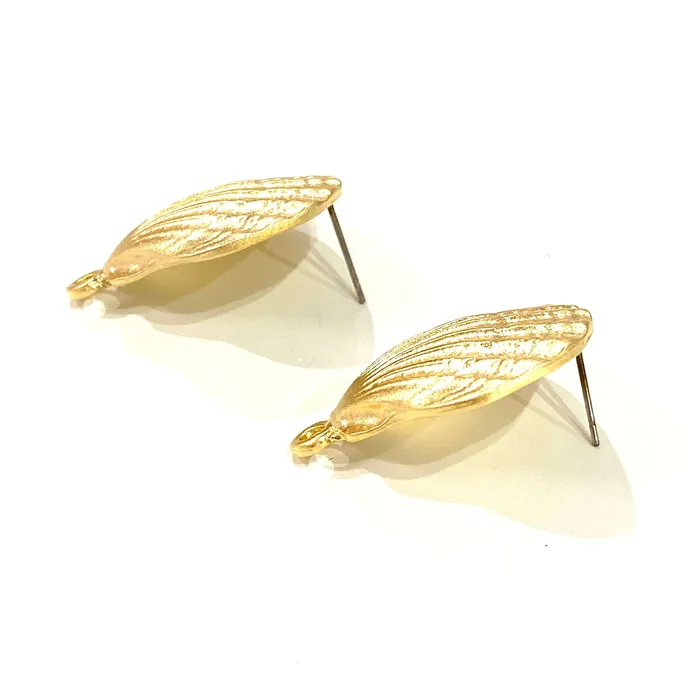 Earrings Peppy Beads 24Kt Matte Gold Plated Oyster Stud Earrings 2 pcs in a pack Earrings Peppy Beads 24Kt Matte Gold Plated Oyster Stud Earrings 2 pcs in a pack