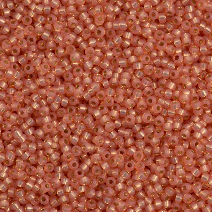 Earrings Peppy Beads Miyuki Seed Beads 80 Dyed Salmon SL Alabaster 0642