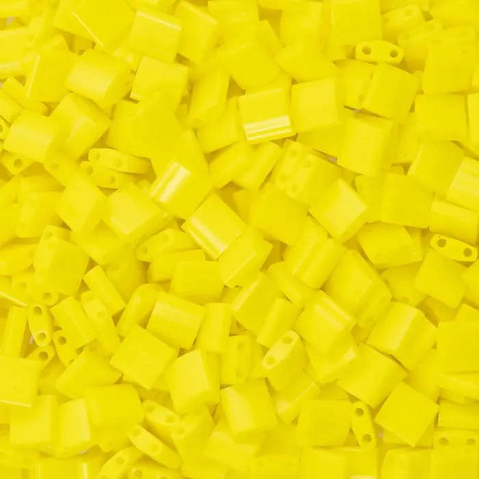 Earrings Peppy Beads Miyuki Tila Beads TL0404 Opaque Yellow