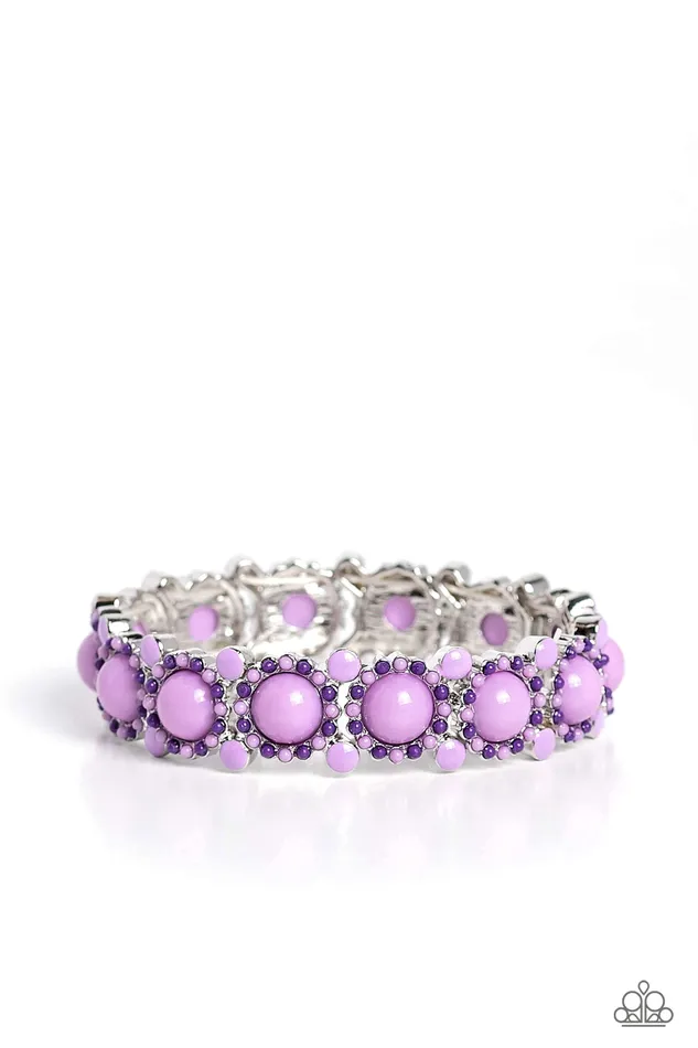 Earrings Pop Art Party Purple Paparazzi Accessories