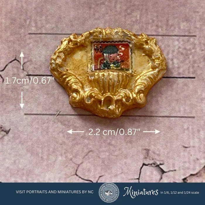 Earrings Portraits and Miniatures by NC Miniature Ornate Frames Set of 3 Diorama Dollhouse Accessories