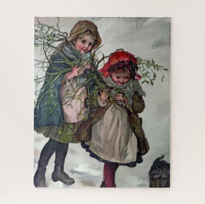 Earrings Portraits by NC Children Gathering Mistletoe Traditional Thick Jigsaw Puzzle for Adults 30 to 1000 Pieces Earrings Portraits by NC Children Gathering Mistletoe Traditional Thick Jigsaw Puzzle for Adults 30 to 1000 Pieces