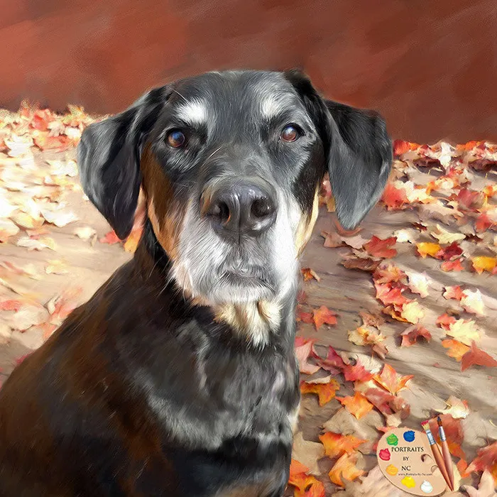 Earrings Portraits by NC Dog Portraits from your Photo