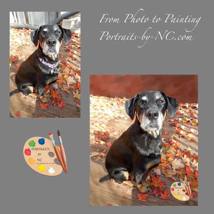 Earrings Portraits by NC Dog Portraits from your Photo