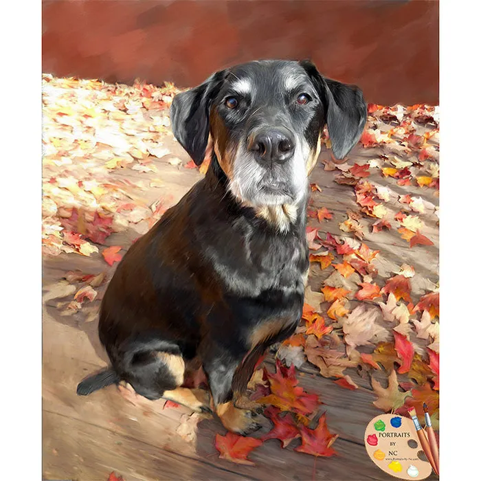 Earrings Portraits by NC Dog Portraits from your Photo