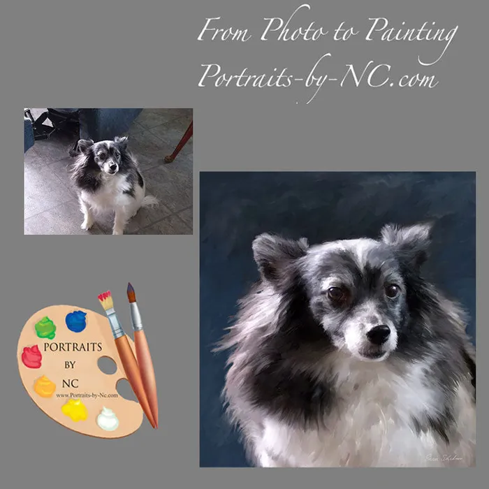 Earrings Portraits by NC Papilion Dog Digital Pet Portrait