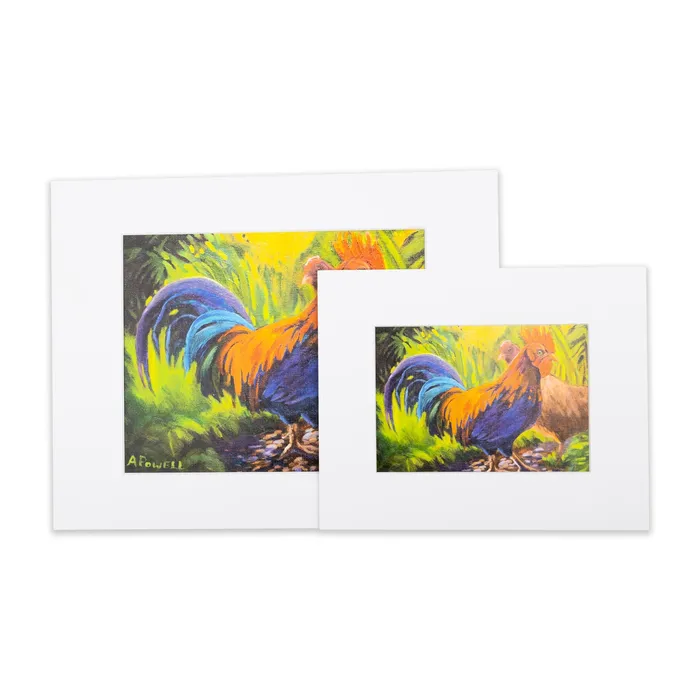 Earrings Rooster Matted Print by Antoinette Powell 8x10 PCCBUYDIRECT