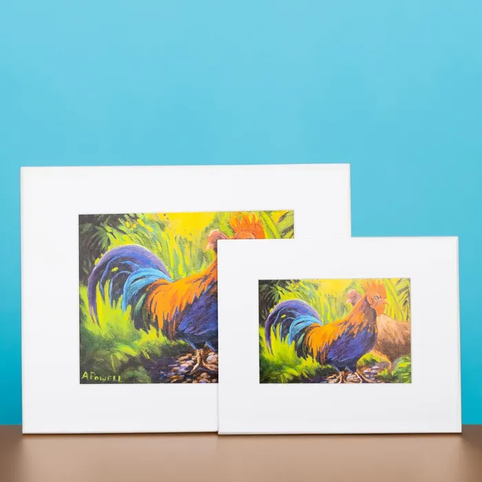 Earrings Rooster Matted Print by Antoinette Powell 8x10 PCCBUYDIRECT