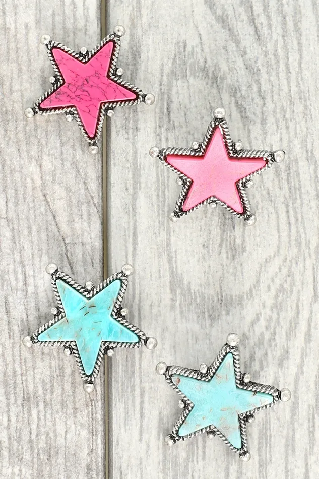 Earrings Something Special LA WESTERN NAVAJO PINK STAR EARRINGS Earrings Something Special LA WESTERN NAVAJO PINK STAR EARRINGS