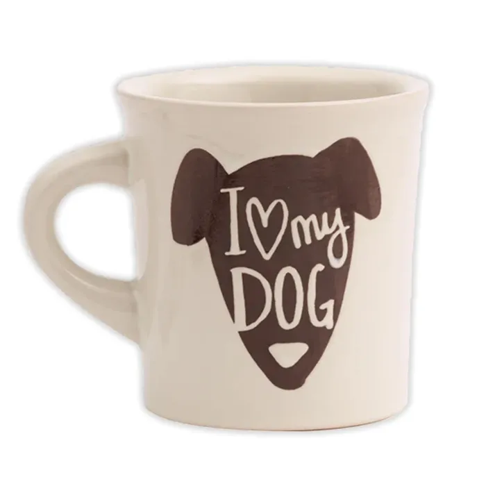Earrings Speckles Spots I Love My Dog Ceramic Mug OREORIGINALS