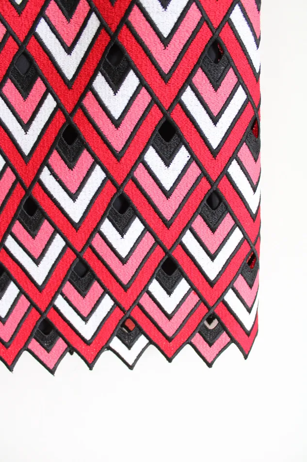 Earrings Tahari NEW Ellie Tahari Red Pink Embroidered Dress 16