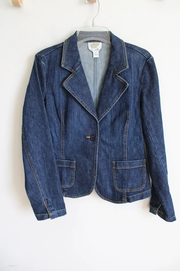 Earrings Talbots Talbots Stretch Denim Jacket 8