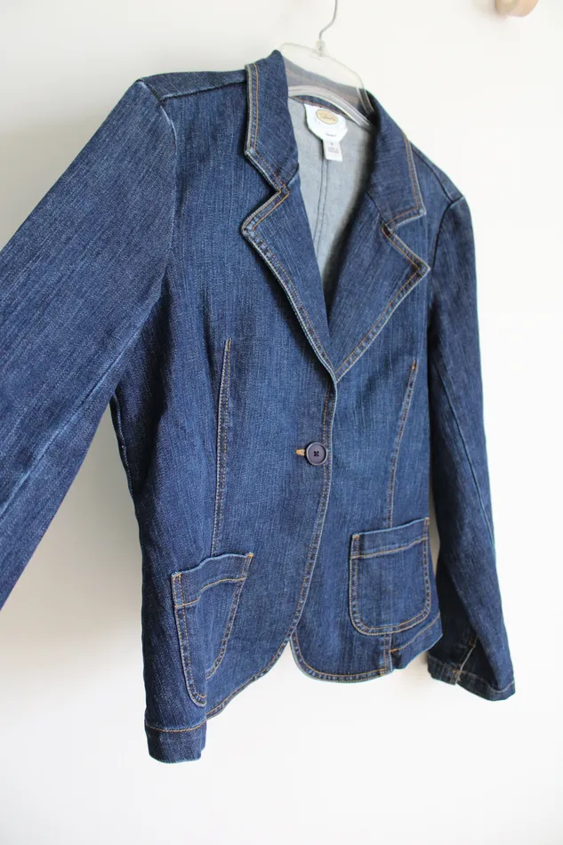Earrings Talbots Talbots Stretch Denim Jacket 8