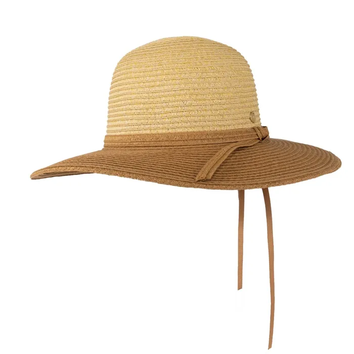 Earrings TANKSTREAM Kooringal Womens Santa Cruz Wide Brim 2Tone Hat Natural