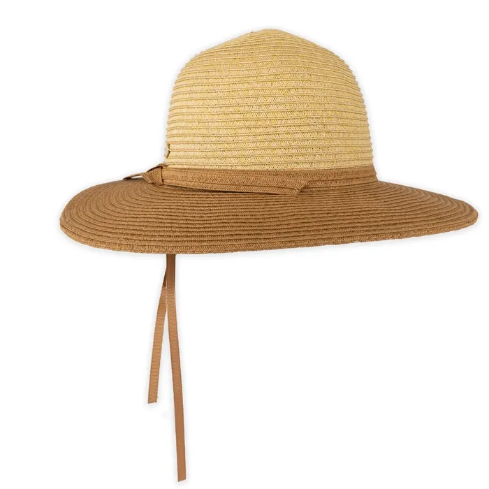Earrings TANKSTREAM Kooringal Womens Santa Cruz Wide Brim 2Tone Hat Natural