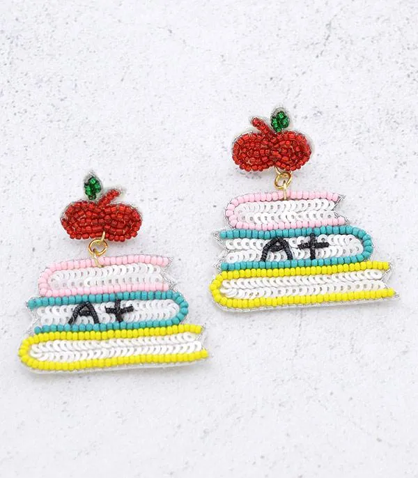 Earrings The Chandelier Rose Boutique A BEADED STUD EARRINGS