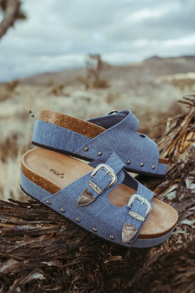 Earrings THE PLATINUM BUCKLES SANDALS DENIM 2FLY