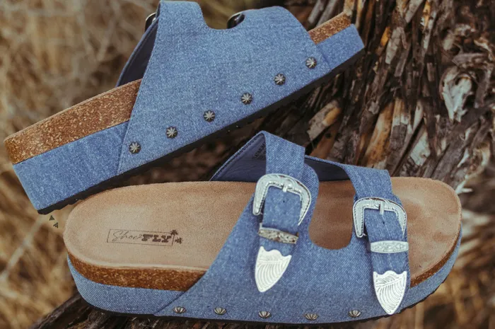 Earrings THE PLATINUM BUCKLES SANDALS DENIM 2FLY