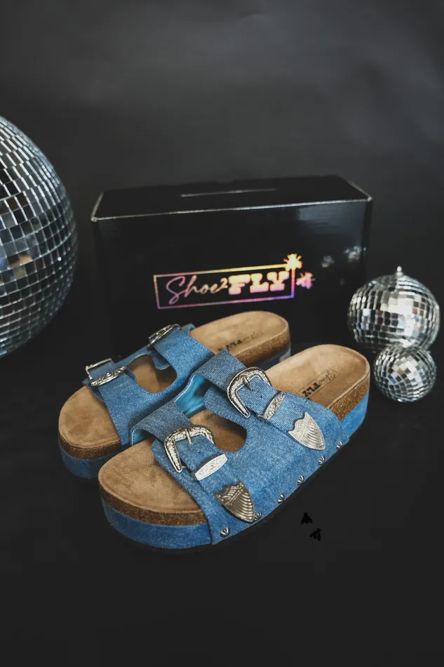 Earrings THE PLATINUM BUCKLES SANDALS DENIM 2FLY