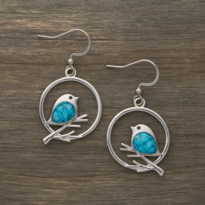 Earrings Turquoise Birdie Branch Earrings Chadds Ford Jewelry