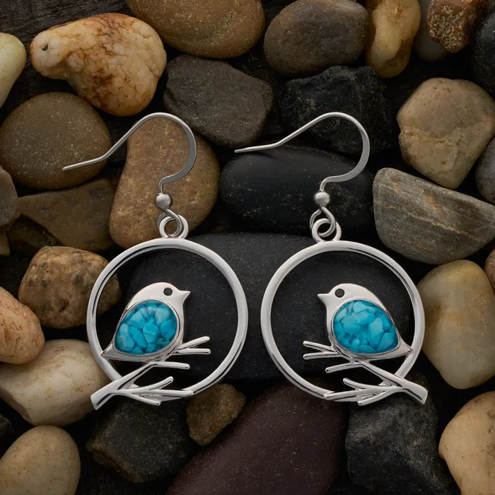Earrings Turquoise Birdie Branch Earrings Chadds Ford Jewelry
