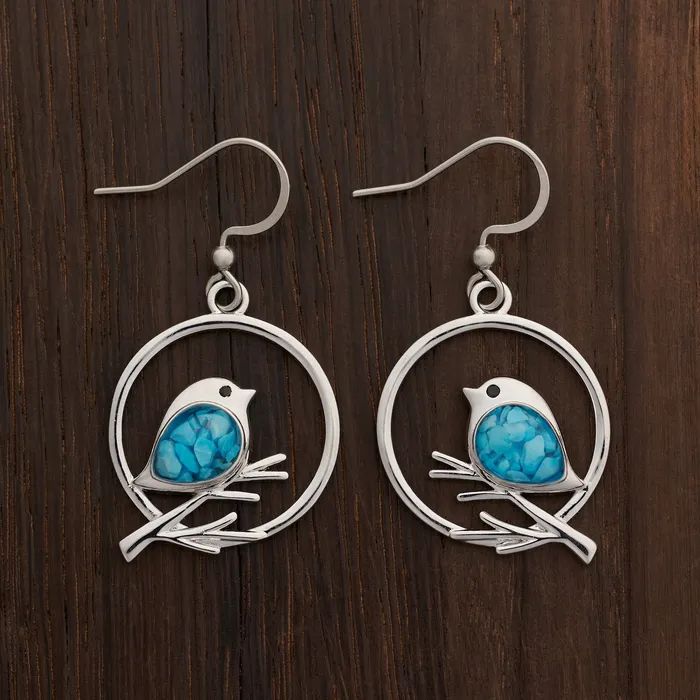 Earrings Turquoise Birdie Branch Earrings Chadds Ford Jewelry