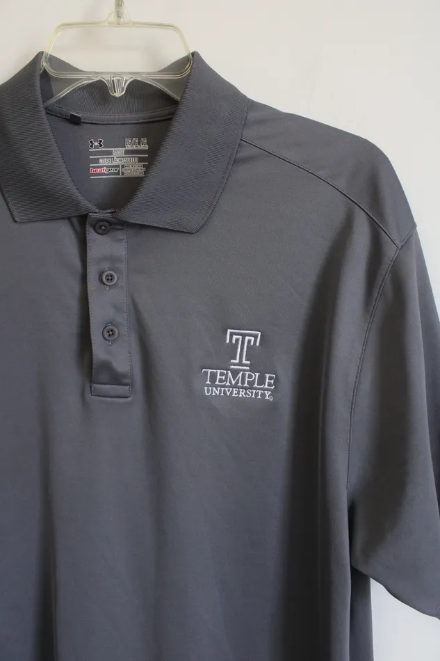 Earrings Under Armour Under Armour Temple University Gray Polo Shirt L