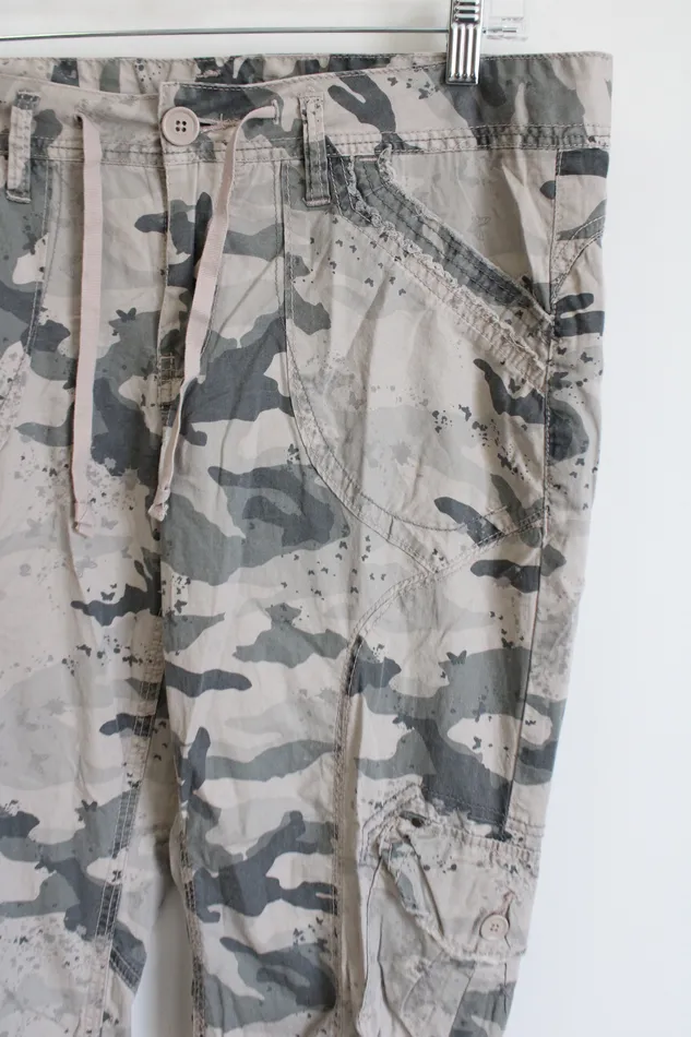 Earrings Union Bay Union Bay Camo Cargo Cuffed Capri Pants 11