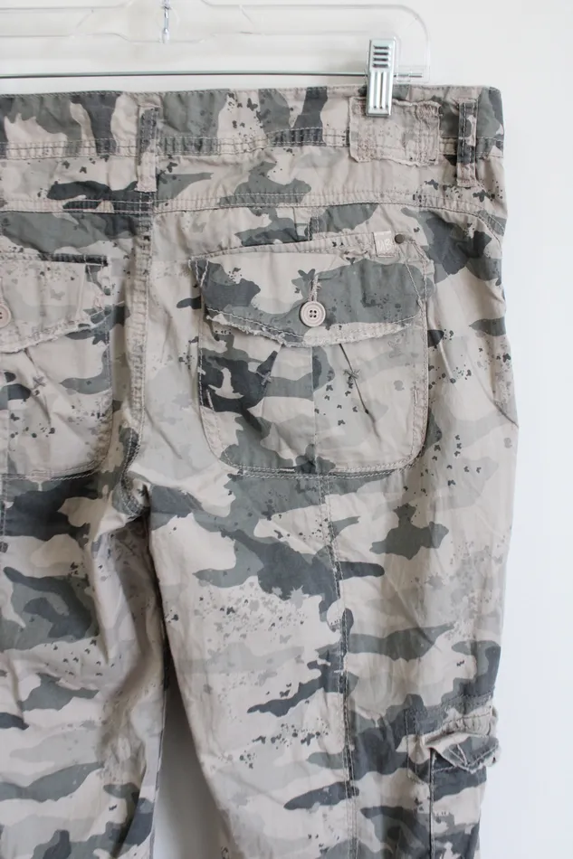Earrings Union Bay Union Bay Camo Cargo Cuffed Capri Pants 11