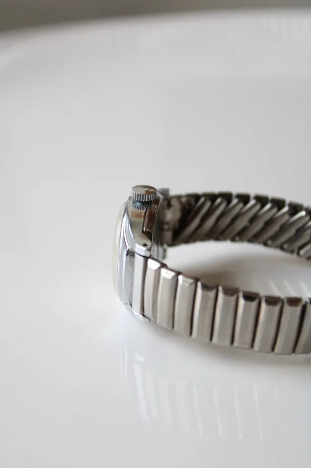 Earrings Vintage US Time Stainless Steel Cinderella Watch Jubilee Thrift