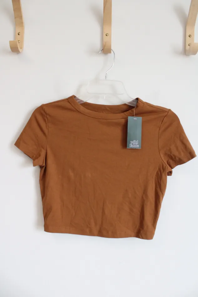 Earrings Wild Fable A Wild Fable Brown Crop Tee S