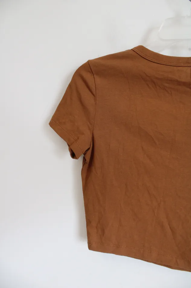 Earrings Wild Fable A Wild Fable Brown Crop Tee S