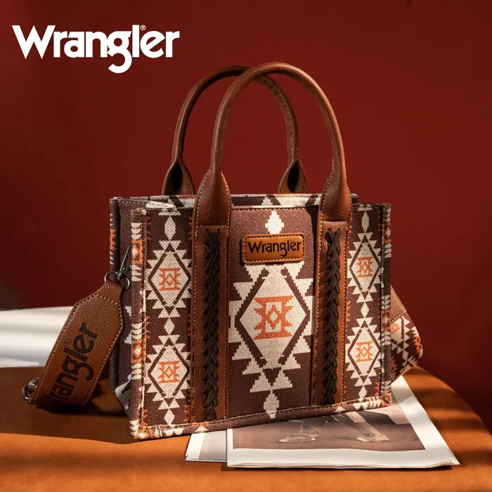Earrings WRANGLER SOUTHWESTERN COFFEE MINI CROSSBODY TOTE MONTANA WEST