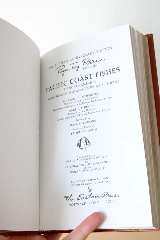 Easton Press Earrings Roger Tory Peterson Field Guide Pacific Coast Fishes Easton Press