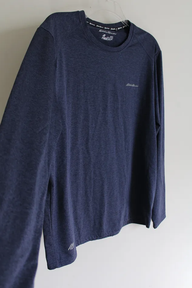 Eddie Bauer FreeDry Fark Blue Fleece Lined Shirt L Eddie Bauer Rings