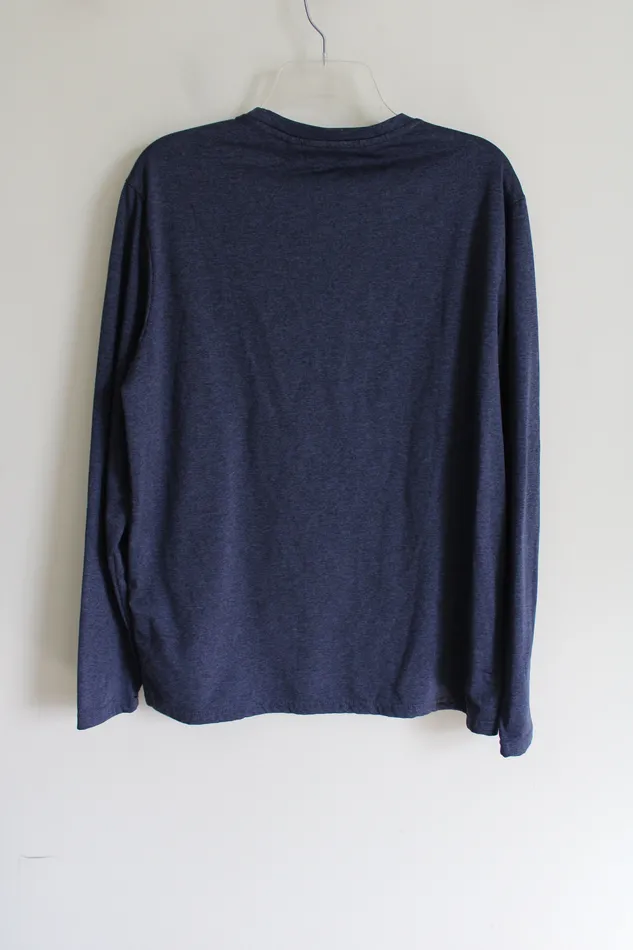 Eddie Bauer FreeDry Fark Blue Fleece Lined Shirt L Eddie Bauer Rings