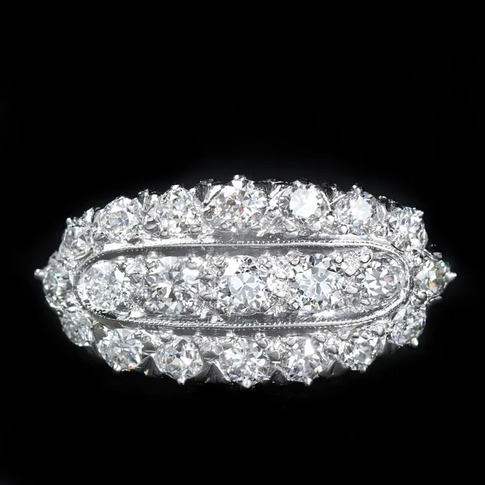 Edwardian 150 CTW Old European Cut Diamond Ring OTC Rings