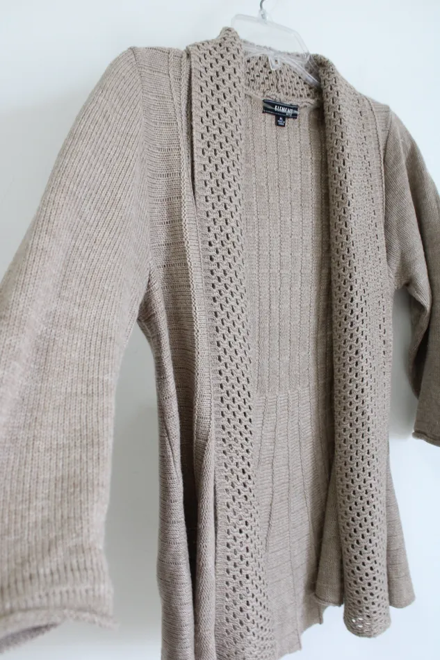 Elementz Tan Knit Sweater L Petite Elementz Earrings