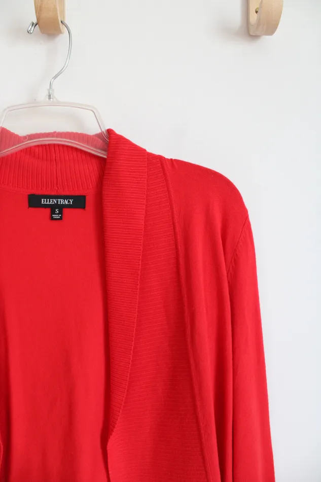 Ellen Tracy Ellen Tracy Red Knit Shrug S Earrings
