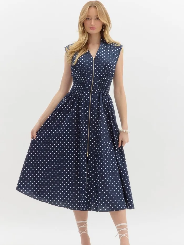 Entro Earrings Pamela Polka Dot Dress