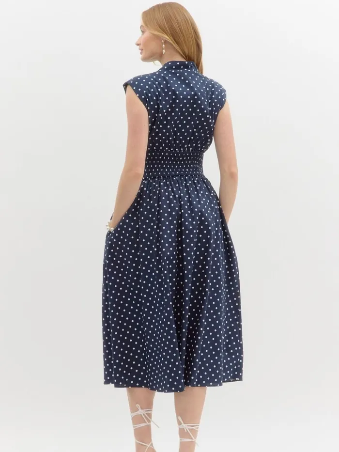 Entro Earrings Pamela Polka Dot Dress