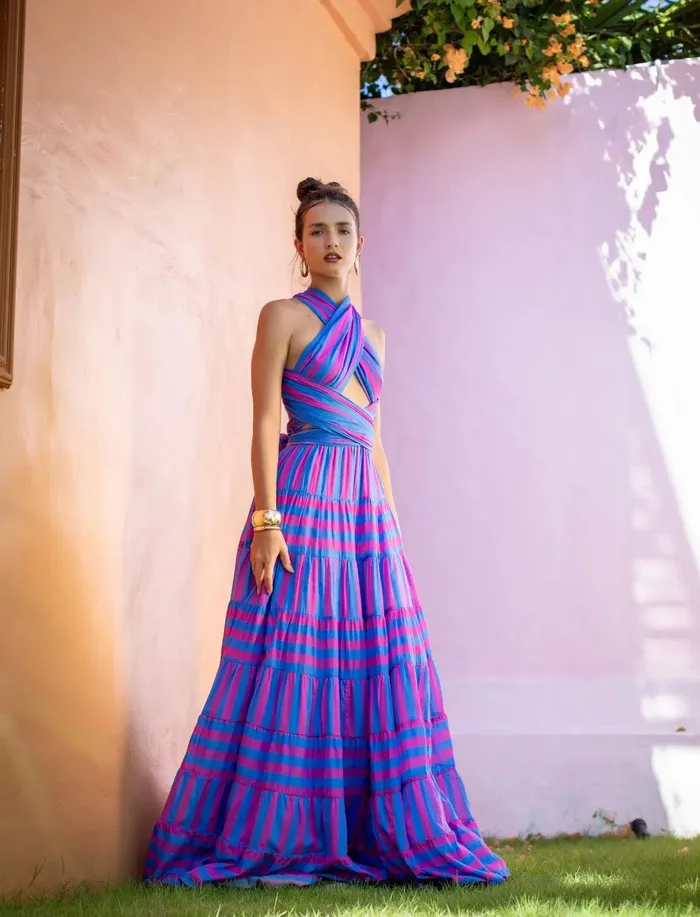 Erika Pea Earrings SELMA WOMEN BOHEMIAN MAXI DRESS