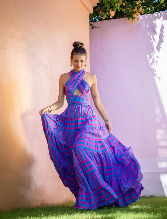 Erika Pea Earrings SELMA WOMEN BOHEMIAN MAXI DRESS